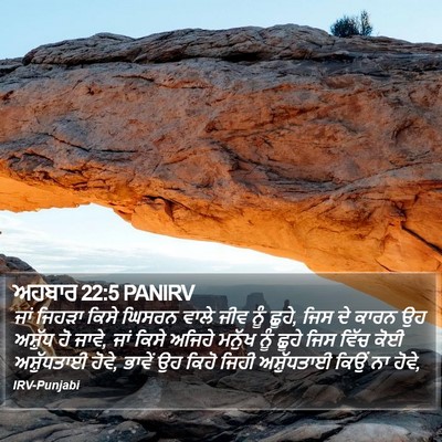 ਅਹਬਾਰ 22:5 PANIRV Bible Verse Image