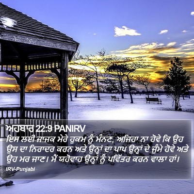 ਅਹਬਾਰ 22:9 PANIRV Bible Verse Image