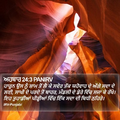 ਅਹਬਾਰ 24:3 PANIRV Bible Verse Image