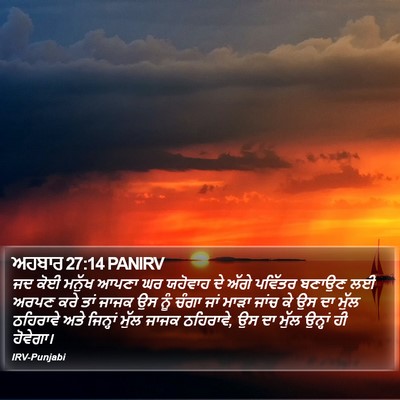 ਅਹਬਾਰ 27:14 PANIRV Bible Verse Image