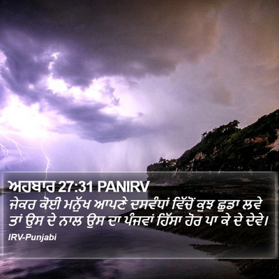 ਅਹਬਾਰ 27:31 PANIRV Bible Verse Image