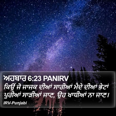 ਅਹਬਾਰ 6:23 PANIRV Bible Verse Image