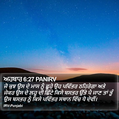 ਅਹਬਾਰ 6:27 PANIRV Bible Verse Image