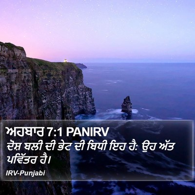 ਅਹਬਾਰ 7:1 PANIRV Bible Verse Image