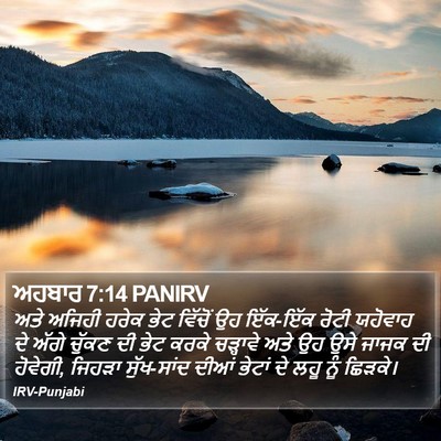 ਅਹਬਾਰ 7:14 PANIRV Bible Verse Image
