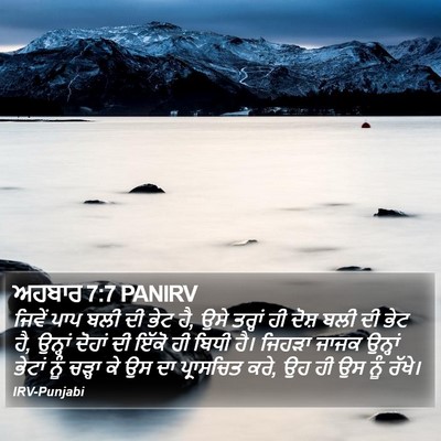 ਅਹਬਾਰ 7:7 PANIRV Bible Verse Image