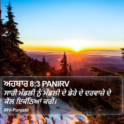ਅਹਬਾਰ 8:3 PANIRV Bible Verse Image
