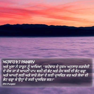 ਅਹਬਾਰ 9:7 PANIRV Bible Verse Image