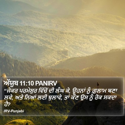 ਅੱਯੂਬ 11:10 PANIRV Bible Verse Image
