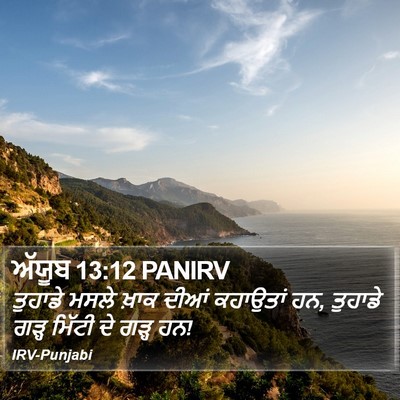 ਅੱਯੂਬ 13:12 PANIRV Bible Verse Image