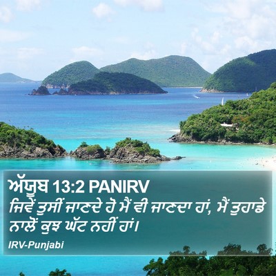 ਅੱਯੂਬ 13:2 PANIRV Bible Verse Image