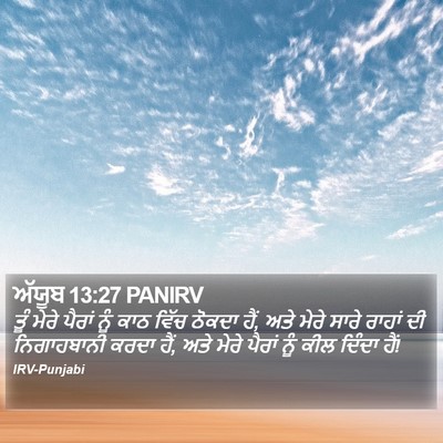 ਅੱਯੂਬ 13:27 PANIRV Bible Verse Image
