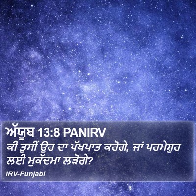 ਅੱਯੂਬ 13:8 PANIRV Bible Verse Image