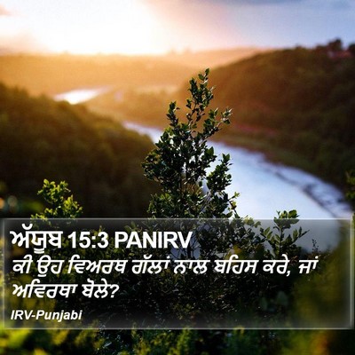 ਅੱਯੂਬ 15:3 PANIRV Bible Verse Image