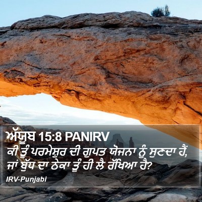 ਅੱਯੂਬ 15:8 PANIRV Bible Verse Image