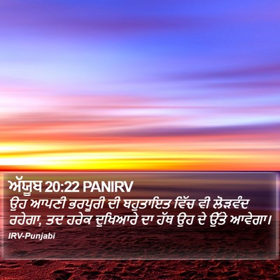 ਅੱਯੂਬ 20:22 PANIRV Bible Verse Image