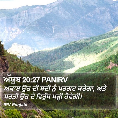 ਅੱਯੂਬ 20:27 PANIRV Bible Verse Image