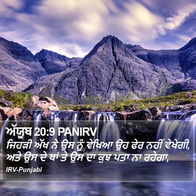 ਅੱਯੂਬ 20:9 PANIRV Bible Verse Image