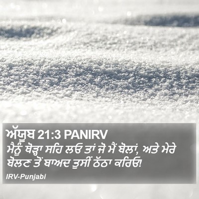 ਅੱਯੂਬ 21:3 PANIRV Bible Verse Image