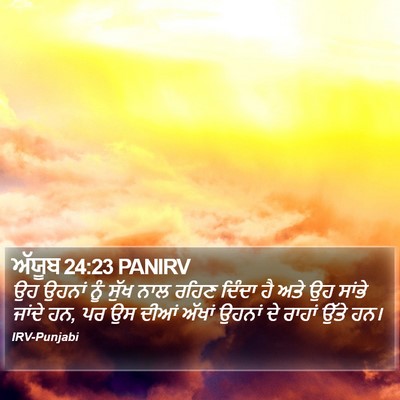 ਅੱਯੂਬ 24:23 PANIRV Bible Verse Image