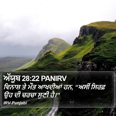 ਅੱਯੂਬ 28:22 PANIRV Bible Verse Image