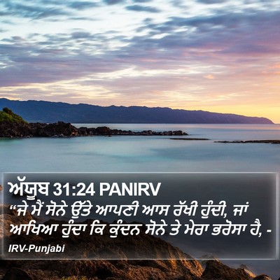 ਅੱਯੂਬ 31:24 PANIRV Bible Verse Image