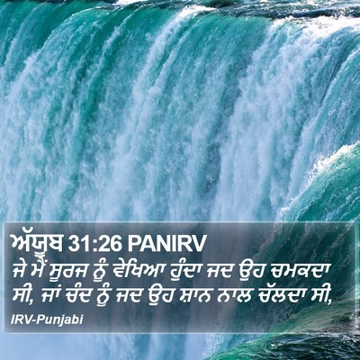 ਅੱਯੂਬ 31:26 PANIRV Bible Verse Image