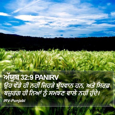 ਅੱਯੂਬ 32:9 PANIRV Bible Verse Image