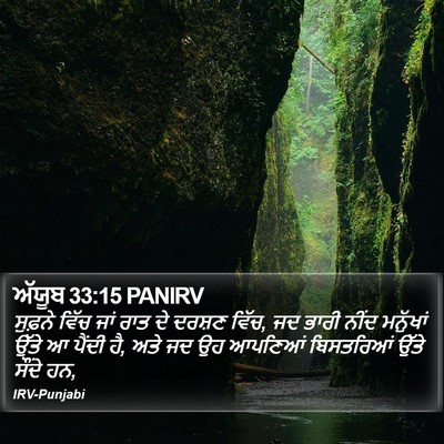 ਅੱਯੂਬ 33:15 PANIRV Bible Verse Image