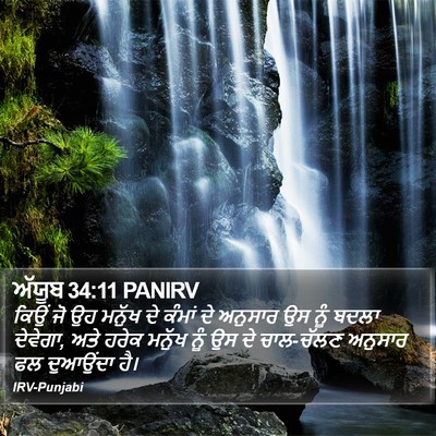 ਅੱਯੂਬ 34:11 PANIRV Bible Verse Image