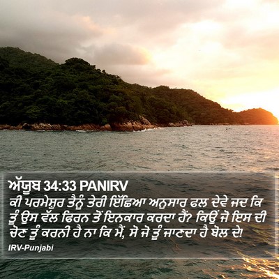 ਅੱਯੂਬ 34:33 PANIRV Bible Verse Image