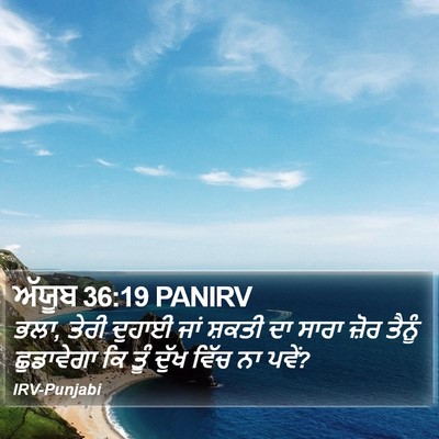 ਅੱਯੂਬ 36:19 PANIRV Bible Verse Image