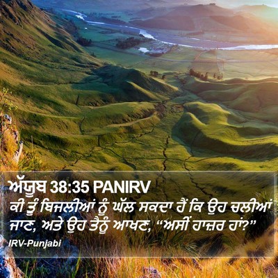 ਅੱਯੂਬ 38:35 PANIRV Bible Verse Image