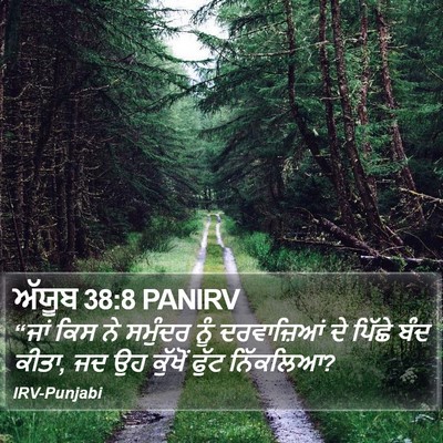 ਅੱਯੂਬ 38:8 PANIRV Bible Verse Image