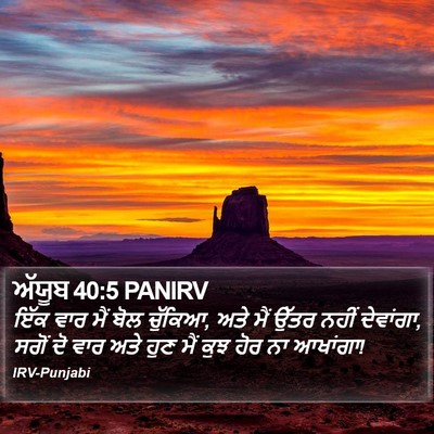 ਅੱਯੂਬ 40:5 PANIRV Bible Verse Image