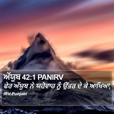 ਅੱਯੂਬ 42:1 PANIRV Bible Verse Image
