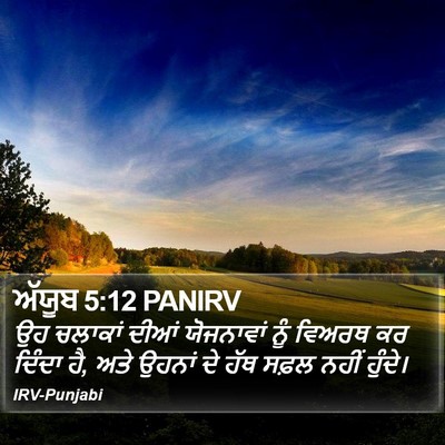 ਅੱਯੂਬ 5:12 PANIRV Bible Verse Image
