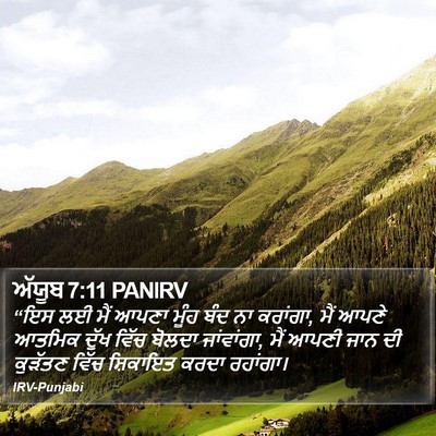 ਅੱਯੂਬ 7:11 PANIRV Bible Verse Image