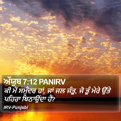 ਅੱਯੂਬ 7:12 PANIRV Bible Verse Image