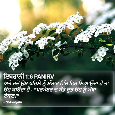 ਇਬਰਾਨੀ 1:6 PANIRV Bible Verse Image