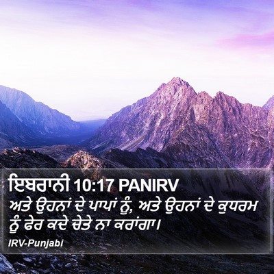 ਇਬਰਾਨੀ 10:17 PANIRV Bible Verse Image