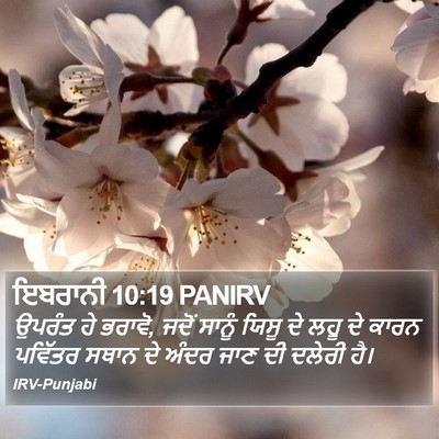 ਇਬਰਾਨੀ 10:19 PANIRV Bible Verse Image