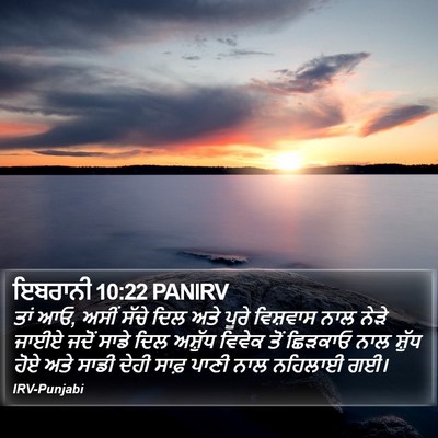 ਇਬਰਾਨੀ 10:22 PANIRV Bible Verse Image
