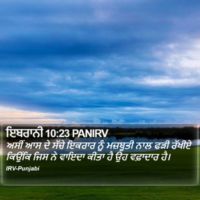 ਇਬਰਾਨੀ 10:23 PANIRV Bible Verse Image