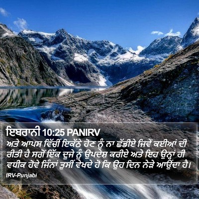 ਇਬਰਾਨੀ 10:25 PANIRV Bible Verse Image