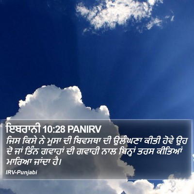 ਇਬਰਾਨੀ 10:28 PANIRV Bible Verse Image