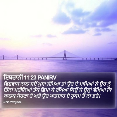 ਇਬਰਾਨੀ 11:23 PANIRV Bible Verse Image