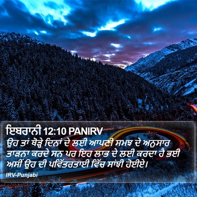 ਇਬਰਾਨੀ 12:10 PANIRV Bible Verse Image