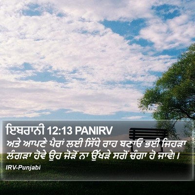 ਇਬਰਾਨੀ 12:13 PANIRV Bible Verse Image