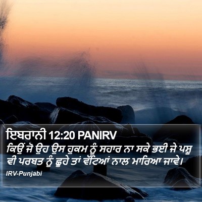ਇਬਰਾਨੀ 12:20 PANIRV Bible Verse Image